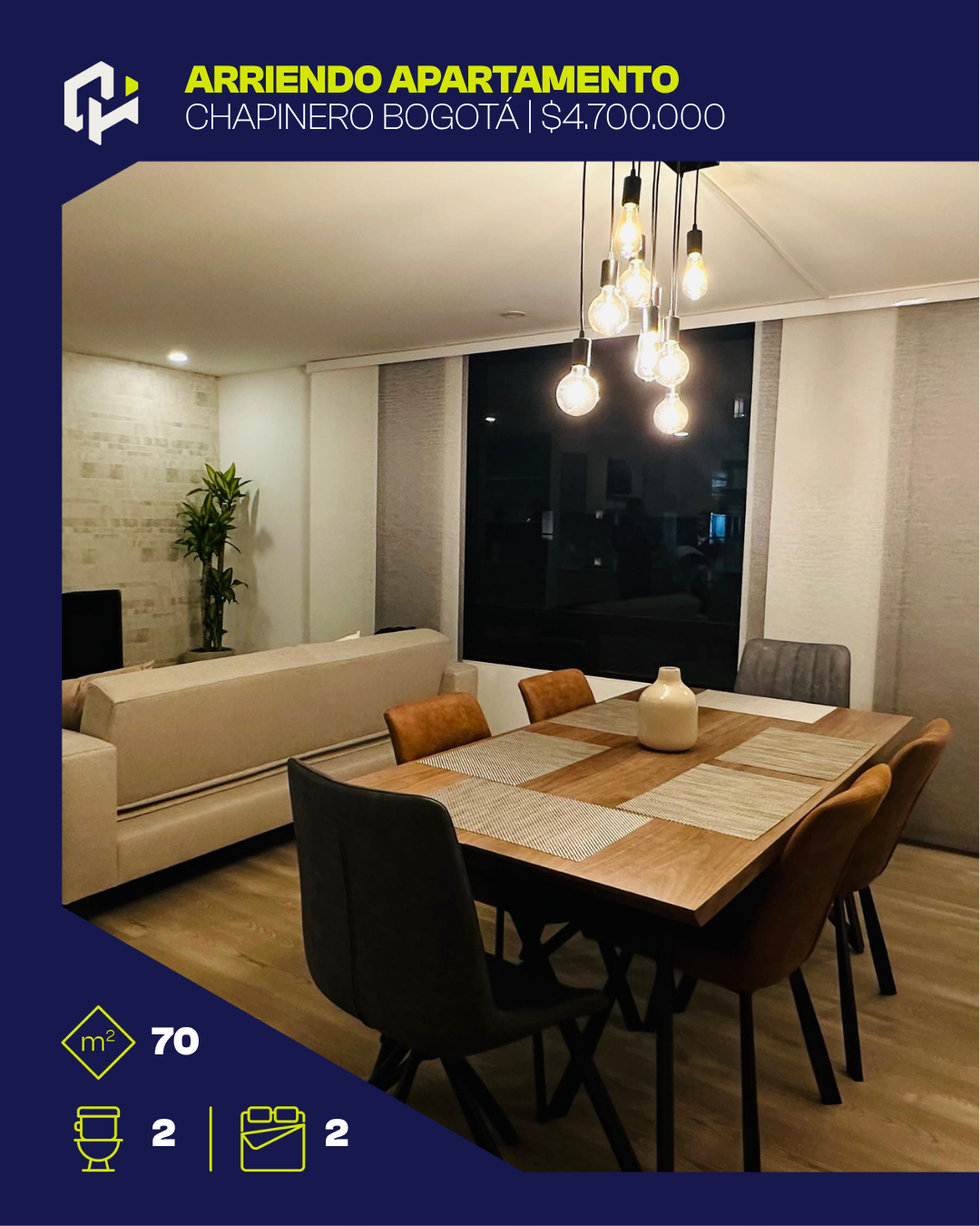 Apartamento con vista en Chapinero