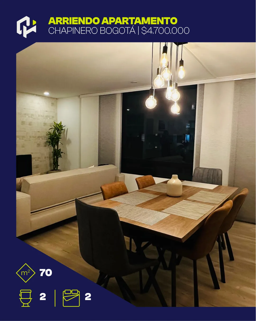 Apartamento con vista en Chapinero