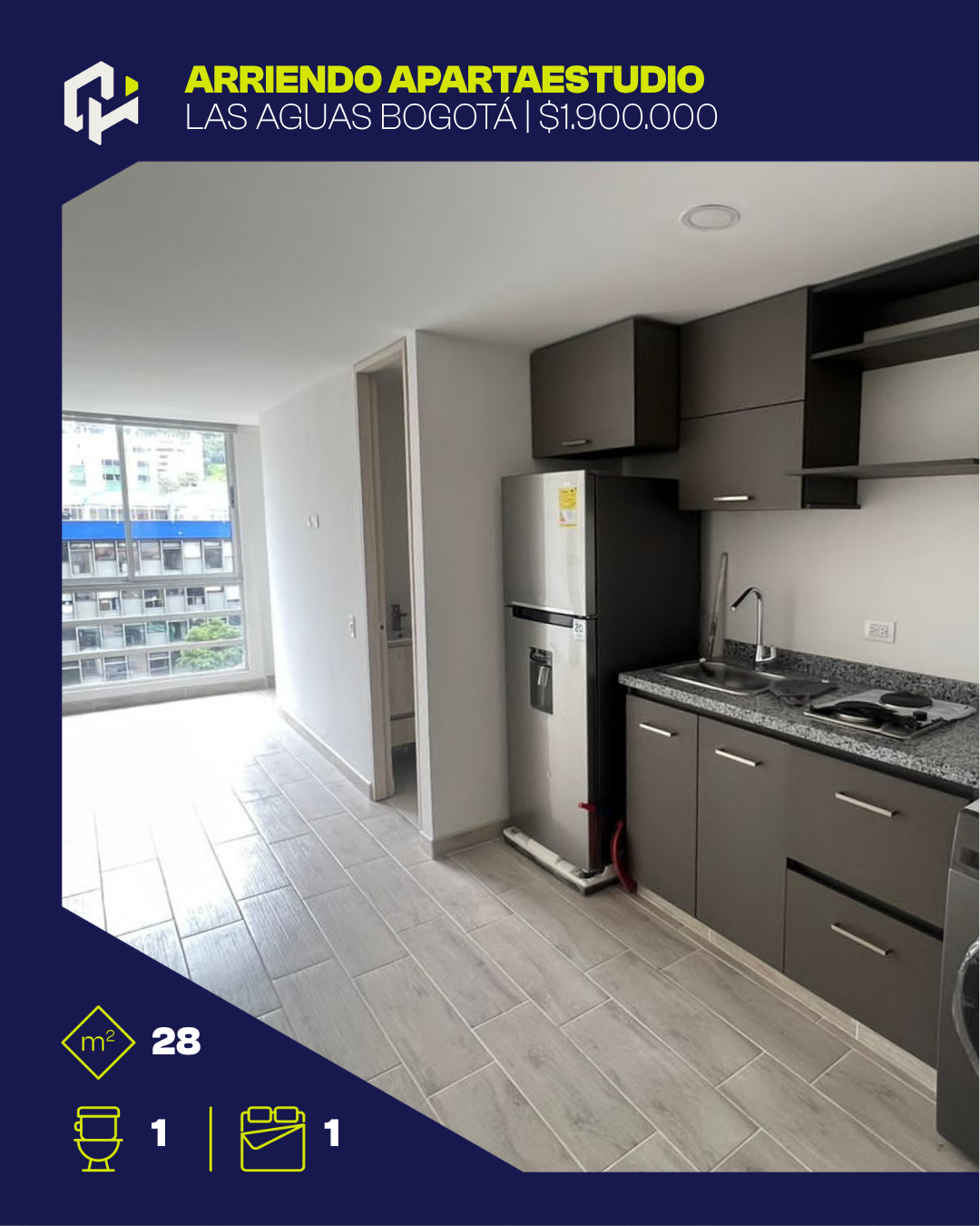 Apartaestudio en el Corazón de Bogotá