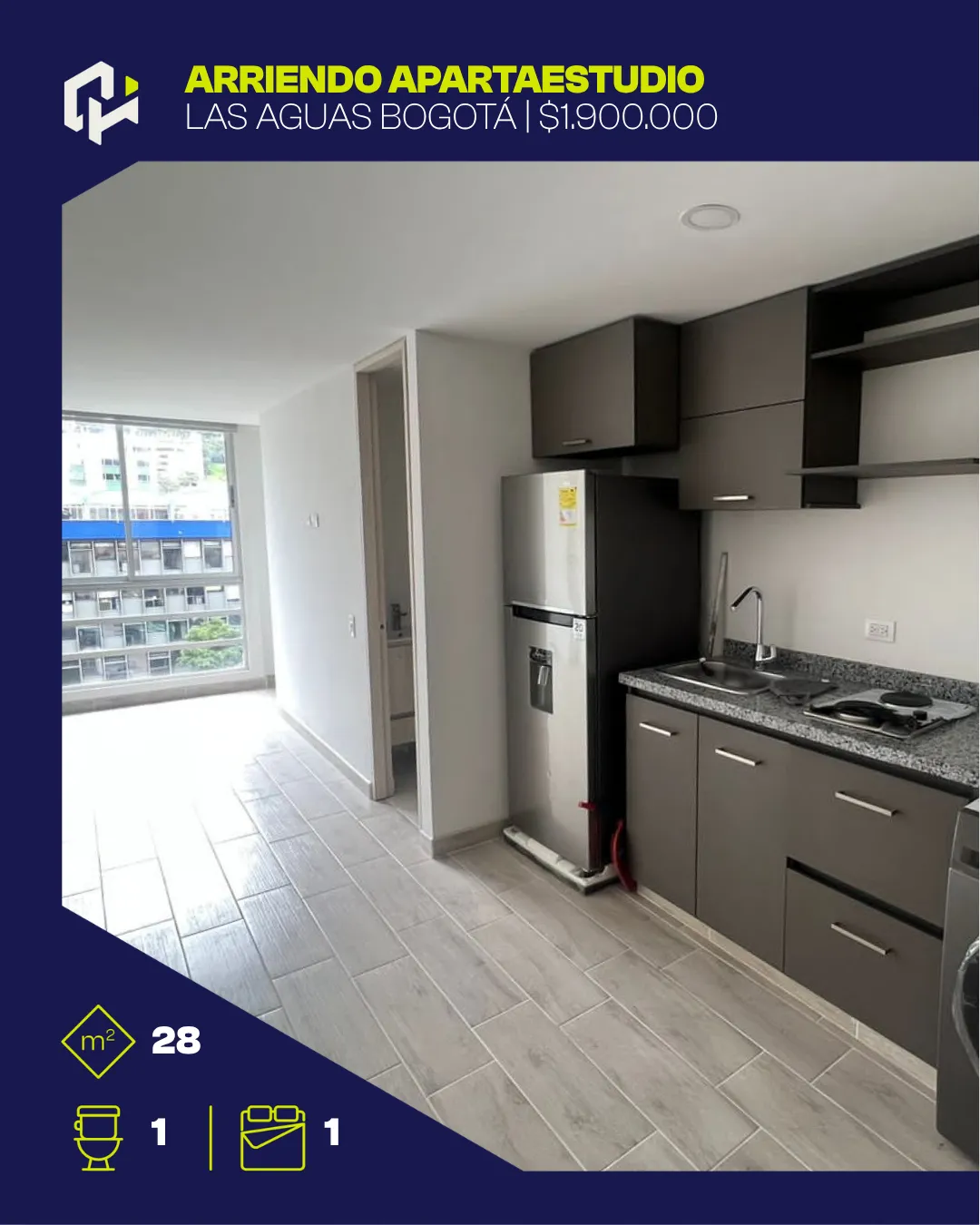 Apartaestudio en el Corazón de Bogotá