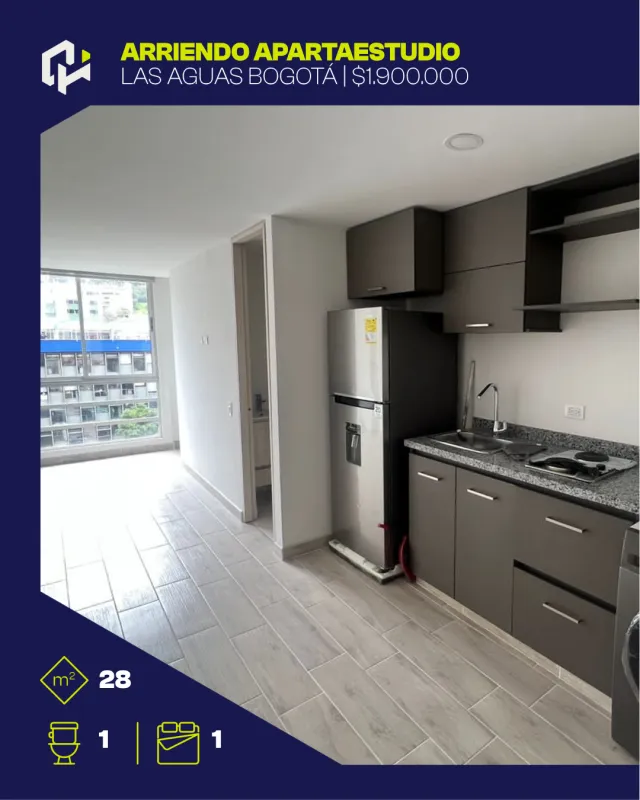 Apartaestudio en Las Aguas, Bogotá — QuickHom
