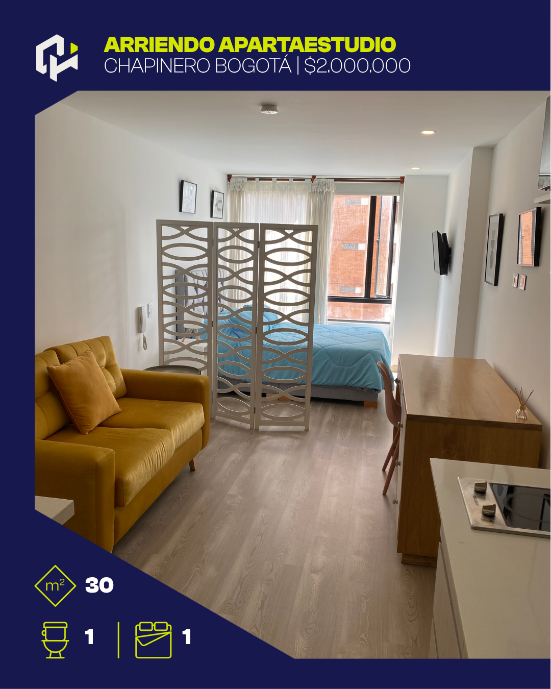 Moderno Apartaestudio en View 63