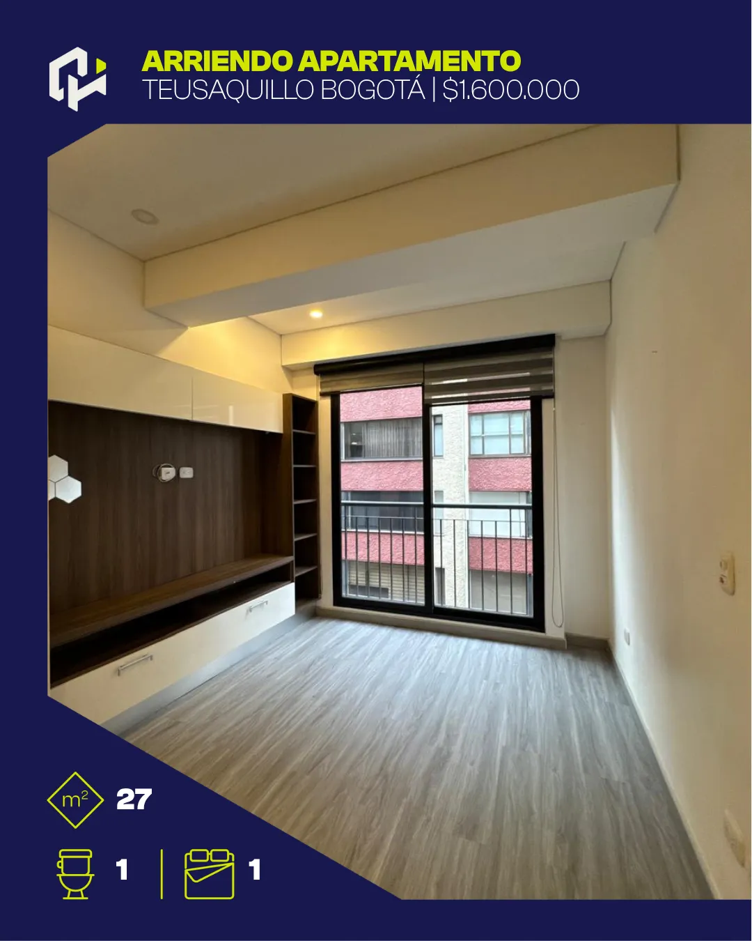 Apartamento con excelente ubicación