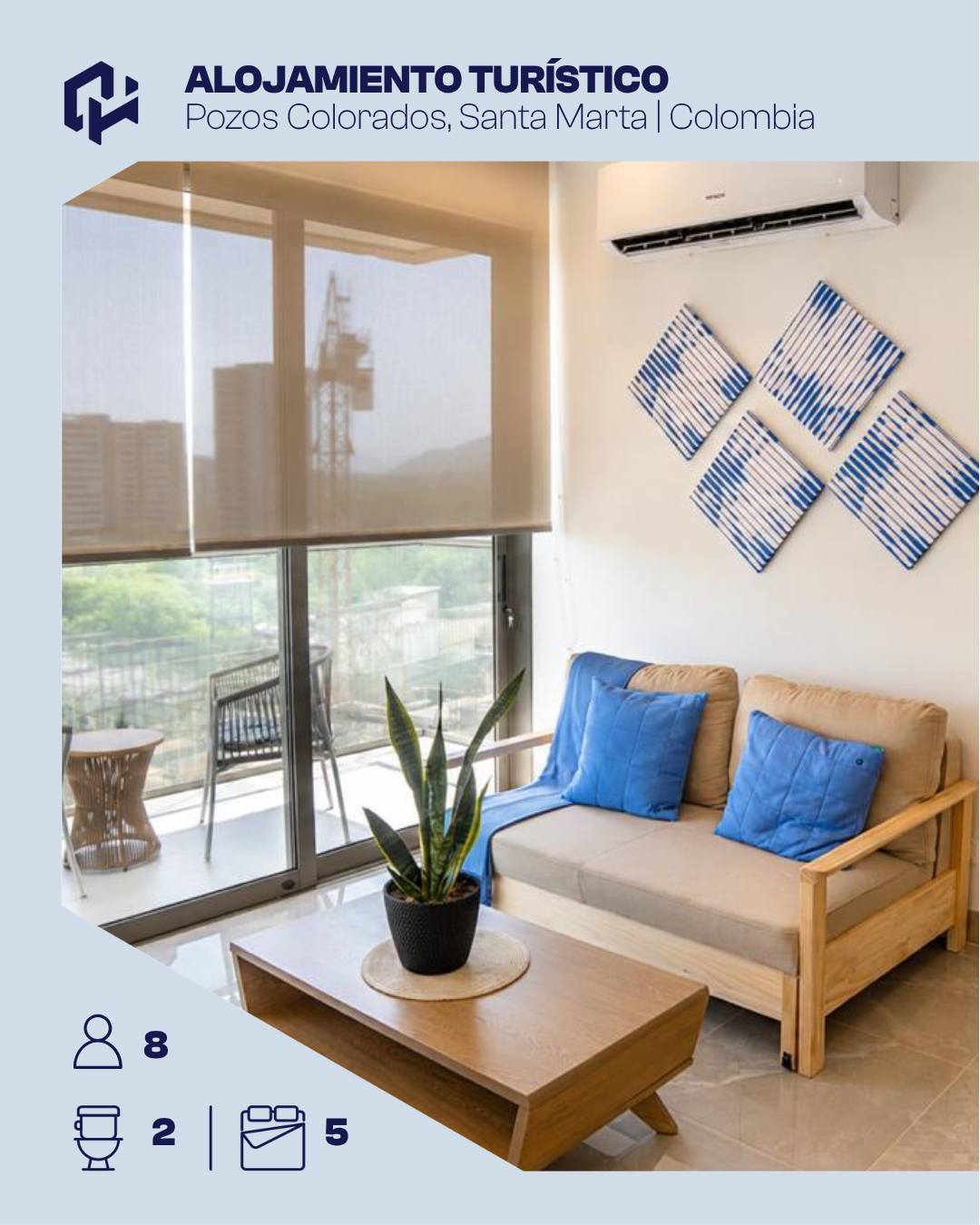 Apartamento para 8 personas con vista al mar
