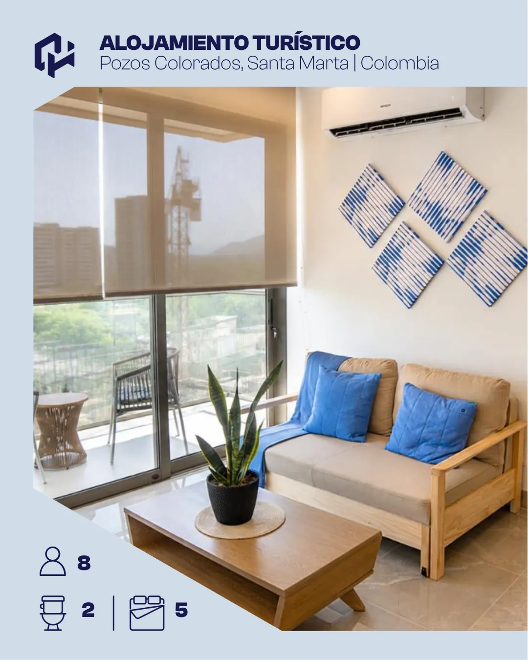 Apartamento para 8 personas con vista al mar