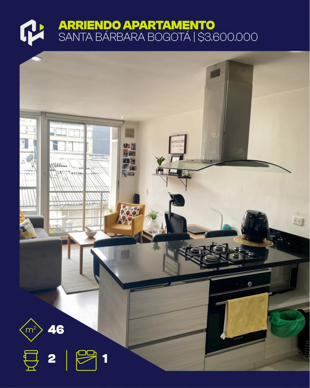 Apartamento amoblado en Santa Barbara